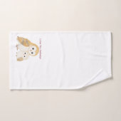 Süße Schleiereulen-Waschhandschuh Badhandtuch Set (Handtuch)