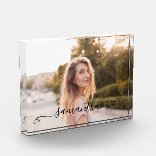 Süße Schleife Signatur Name Fotoblock
