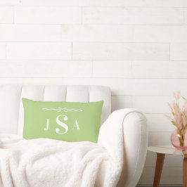 Süße Schleifenrand-Personalisierte-Monogramm-Wurfk Lendenkissen