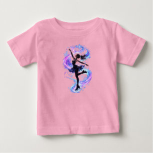 Süße Schlittschuh laufende Mädchen Baby T-shirt