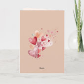 Süße Schlückchen & Herzen Grußkarte zum Valentinst Karte (Rückseite)