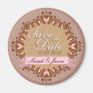 Süße Schmetterling-Spitze Save-the-Date-Hochzeitsm Magnet