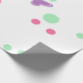 süße Schmetterlinge und Punkte Geschenkpapier (Ecke)