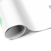 süße Schmetterlinge und Punkte Geschenkpapier (Rolleneckpunkt)