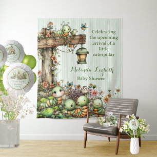 Süße Schmetterlingsgarten-Baby-Party Wandteppich