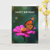 Süße Schmetterlingskarte Karte (Gelbe Blume)