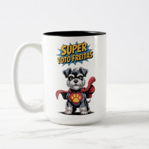Süße Schnauzer-Hundliebhaber-Tasse Zweifarbige Tasse