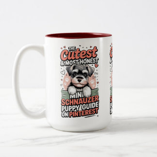 Süße Schnauzer-Hundliebhaber-Tasse Zweifarbige Tasse