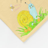 Süße Schnecke Fleecedecke (Ecke)