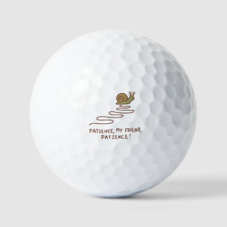 Süße Schnecke Geduld Motivationszitat Golfball