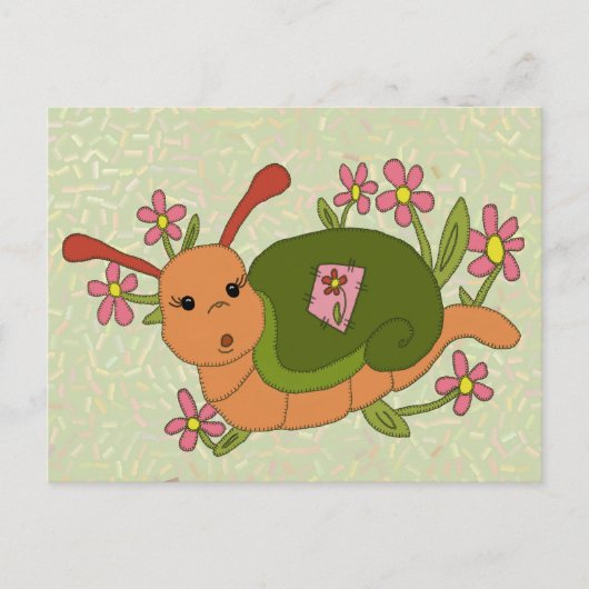 Süße Schnecke Postkarte (Vorderseite)