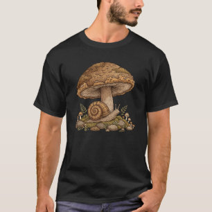 Süße Schnecke und Pilz - Cottagecore Goblincore T-Shirt
