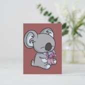 Süße Schnecken! Koala Postkarte (Stehend Vorderseite)