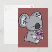 Süße Schnecken! Koala Postkarte (Vorne/Hinten)