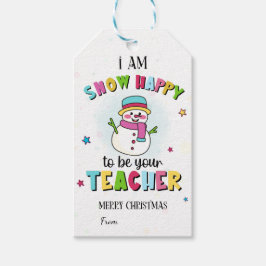 Süße Schneemann-Lehrer-Weihnachtsschilder für Schü Geschenkanhänger