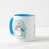 Süße Schneemann-Tasse Tasse (Vorderseite Links)