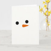Süße Schneemann-Weihnachtskarte Karte (Gelbe Blume)