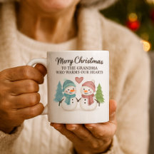 Süße Schneemann-Weihnachtstasse für Oma - Geschenk