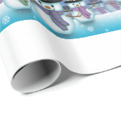 Süße Schneemänner Geschenkpapier (Rolleneckpunkt)