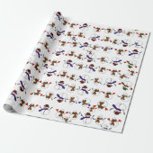 Süße Schneemänner Weihnachten Geschenkpapier (Ungerollt)