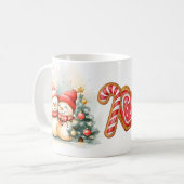 Süße Schneemänner Winter-Kaffeetasse Kaffeetasse (Vorderseite Links)