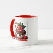 Süße Schokoladen-Erdbeer-Wortkunst Tasse (Vorderseite Links)
