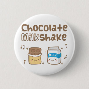 Süße Schokoladen-Milchshake-Doodle für sie Button