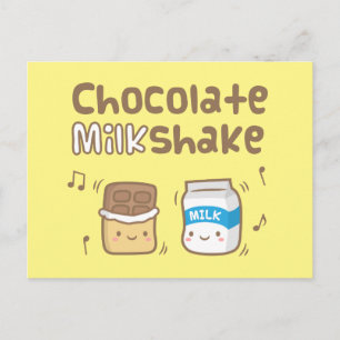 Süße Schokoladen-Milchshake-Doodle für sie Postkarte