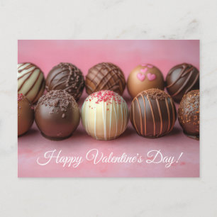 Süße Schokoladen Pralinen Valentinstag Postkarte