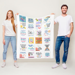 Süße Schrift Kinder Gedächtnis Bibelvers  Fleecedecke