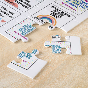 Süße Schrift Kinder Gedächtnis Bibelvers  Puzzle