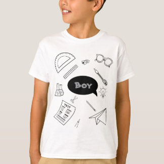 Süße Schulbedarf-Doodle für Jungen T-Shirt