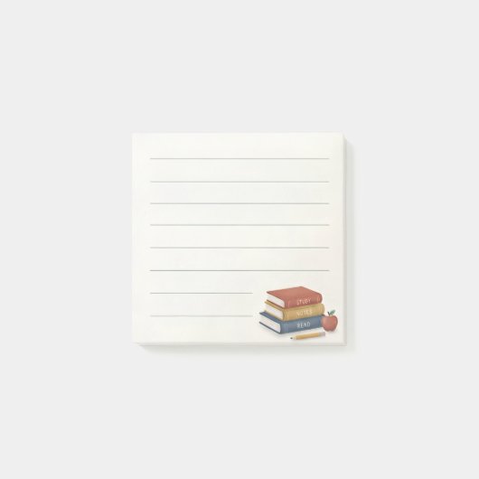 Süße Schulbücher Haftnotizen Post-it Klebezettel (Vorderseite)