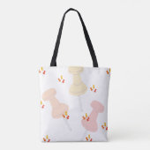 Süße Schulmädchen-ABC-123-Lernillustration Tasche (Rückseite)