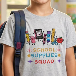 Süße Schulmaterialien-Mannschaft Zurück zur Schule Tri-Blend Shirt
