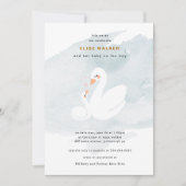 Süße Schwan-Babyparty, Schwan-Prinzessin Einladung (Vorderseite)