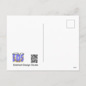 Süße Schwäne im Winter DIY Postkarte (Rückseite)