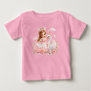 Süße Schwanenprinzessin Rosa Märchen Baby T-shirt
