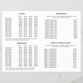 Süße Schwarz-Weiß-Kaffeetasse Kaffeehaus-Menü Flyer (Hinten)