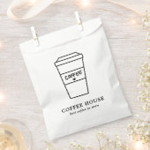 Süße Schwarz-Weiß-Kaffeetasse Kaffeesalon Geschenktütchen (Ausgeschnitten)