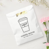 Süße Schwarz-Weiß-Kaffeetasse Kaffeesalon Geschenktütchen (Versiegelt)