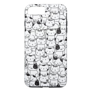 Süße Schwarz-Weiß-Katzen Case-Mate iPhone Hülle
