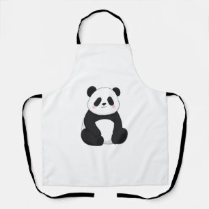 Süße Schwarz-Weiß-Panda Schürze