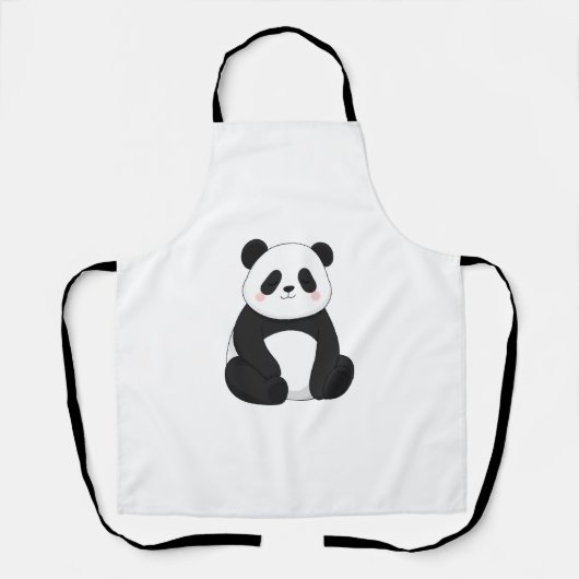 Süße Schwarz-Weiß-Panda Schürze (Vorderseite)
