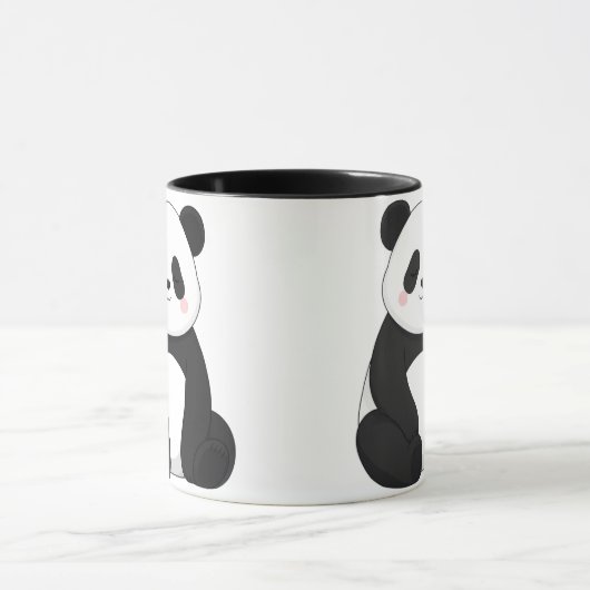 Süße Schwarz-Weiß-Panda Tasse (Zentrum)
