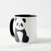 Süße Schwarz-Weiß-Panda Tasse (Vorderseite Links)