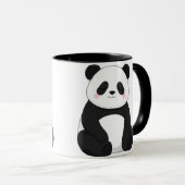 Süße Schwarz-Weiß-Panda Tasse (VorderseiteRechts)