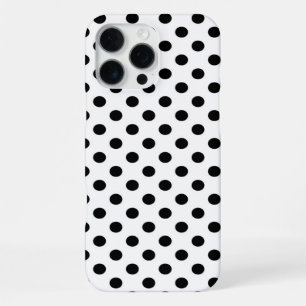 Süße Schwarz-Weiß-Polka-Punkte-Muster iPhone 16 Pro Max Hülle