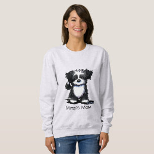 Süsse Schwarz-Weiß Sweatshirt