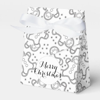 Süße Schwarz-Weiß-Weihnachts-Gingerbreads Geschenkschachtel
